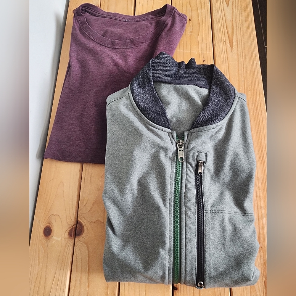 Lululemon Athletica Bundle Jacket and Shirt size L